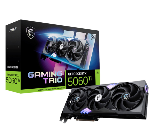 MSI GeForce RTX 5060 Ti Gaming Trio OC 8GB GDDR7 DLSS4 - 1331007 - zdjęcie